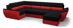 OPHELIA praktikus U-alakú ülőgarnitúra - balos, fekete / piros