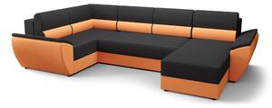 OPHELIA praktikus U-alakú ülőgarnitúra - balos, sötétszürke / narancssárga