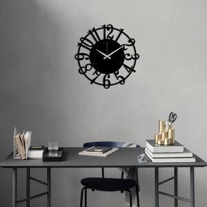 Metal Wall Clock 15 - Black Dekoratív fém falióra 48x48 Fekete