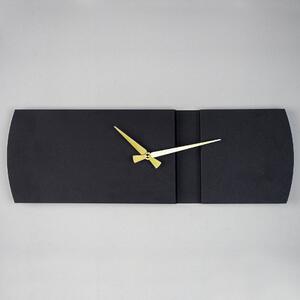 Origami Metal Wall Clock - APS097 Dekoratív fém falióra 49x16 Fekete-Arany