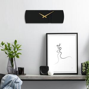 Origami Metal Wall Clock - APS097 Dekoratív fém falióra 49x16 Fekete-Arany