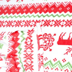 CHRISTMAS JOY fehér karácsonyi mikroplüss takaró Méret: 160 x 200 cm