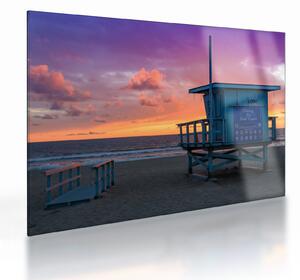 Kép a Santa Monicai strandtól (üvegen) (70x50 cm)