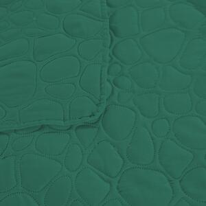 STONE zöld ágytakaró mintával Méret: 200 x 220 cm