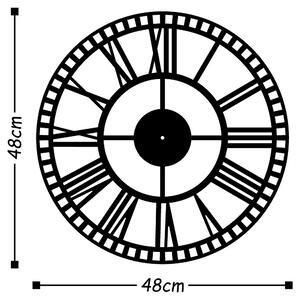 Metal Wall Clock 10 - Black Dekoratív fém falióra 48x48 Fekete