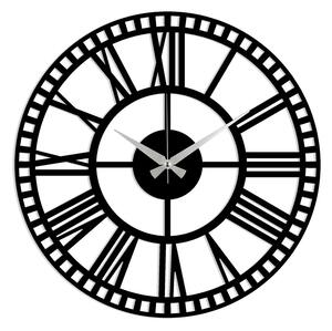 Metal Wall Clock 10 - Black Dekoratív fém falióra 48x48 Fekete