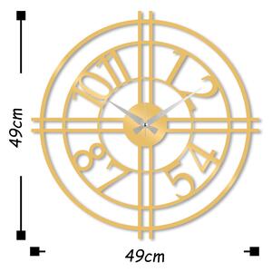 Metal Wall Clock 33 - Gold Dekoratív fém falióra 49x49 Arany