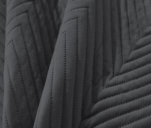 ARROW VELVET sötétszürke bársony ágytakaró mintával Méret: 200 x 220 cm