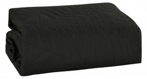 LEAVES sötétszürke ágytakaró mintával Méret: 170 x 210 cm