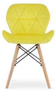 LAGO VELVET sárga szék