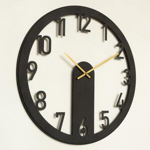 Mood Metal Wall Clock - APS114 - Black Dekoratív fém falióra 48x48 Fekete-Arany