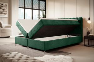 ADRIA COMFORT kárpitozott ágy 180x200 tárolóhellyel - zöld
