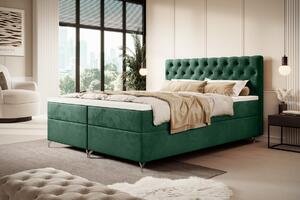 ADRIA kárpitozott ágy 180x200 tárolóhellyel - zöld