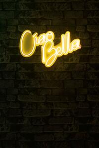 Ciao Bella - Yellow Dekoratív műanyag LED világítás 45x2x32 Sárga