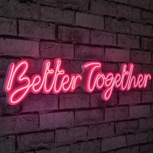 Better Together - Pink Dekoratív műanyag LED világítás 84x2x16 Rózsaszín