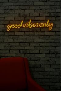 Good Vibes Only - Yellow Dekoratív műanyag LED világítás 76x2x19 Sárga