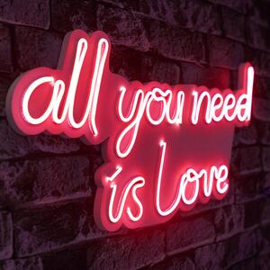 All You Need is Love - Red Dekoratív műanyag LED világítás 60x2x32 Piros