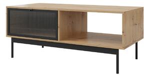 Dohányzóasztal Comfivo D109Artisan tölgy, Fekete, 50x55x120cm, Laminált forgácslap, Sarok