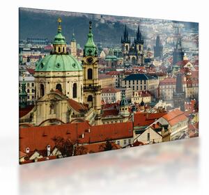 Kép - Prágai panoráma (üvegen) (70x50 cm)