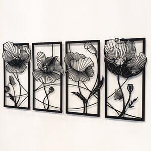 Blossom - APT573LS Fali fém dekoráció 135x63 Fekete