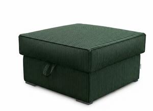 Taburet SMART COSARO XL tárolóhellyel 71x71 cm, sötétzöld