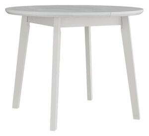 Asztal Victorville 184, Fehér, 75cm, Hosszabbíthatóság, Közepes sűrűségű farostlemez, Váz anyaga, Részben összeszerelt, Bükkfa
