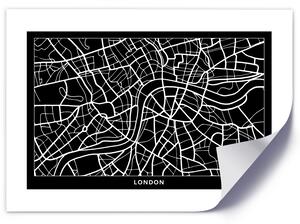 Poszter City plan London A keret színe: Keret nélkül, Méretek: 30 x 20 cm