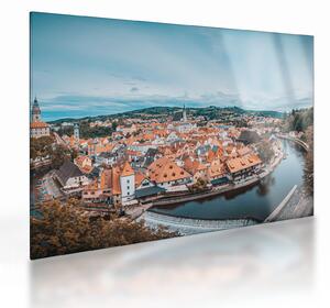 Kép - Cseh Krumlov (üvegen) (70x50 cm)