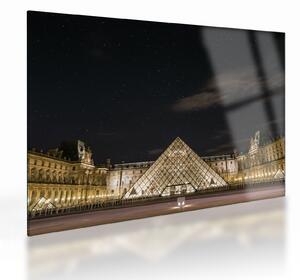 Kép - Louvre éjjel (üvegen) (70x50 cm)