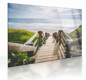 Kép - Bejárat a strandra (üvegen) (70x50 cm)