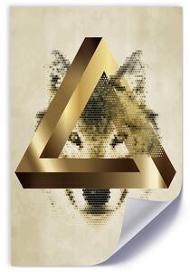 Gario Poszter Farkas és háromszög A keret színe: Keret nélkül, Méret: 30 x 45 cm