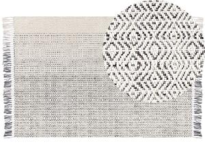 Fehér és szürke gyapjúszőnyeg 160 x 230 cm OMERLI