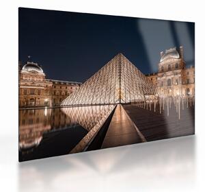 Kép - Louvre éjjel (üvegen) (70x50 cm)