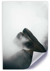Gario Poszter Hegygerinc a felhokben A keret színe: Természetes, Méret: 20 x 30 cm