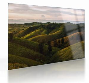Kép - Kilátás a thai hegyekre (üvegen) (70x50 cm)