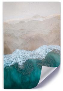 Gario Poszter Hullámok a tengerparton A keret színe: Természetes, Méret: 40 x 60 cm
