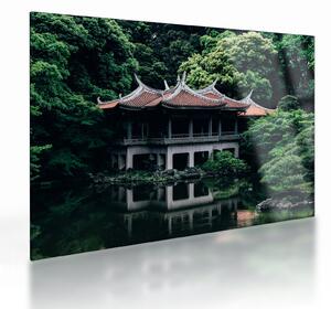 A japán nemzeti kert képe (üvegen) (70x50 cm)