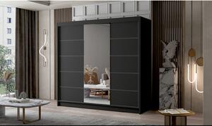 Nagy szekrény PALERMO VI 200 cm Fekete