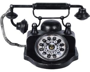Asztali óra Old telephone, fekete