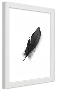 Gario Poszter Fekete toll A keret színe: Fehér, Méret: 30 x 45 cm