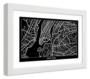 Gario Poszter Városterv New York A keret színe: Keret nélkül, Méret: 30 x 20 cm