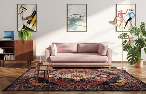 Rózsaszín szövet háromszemélyes kanapé Ame Yens Celerio 222 cm