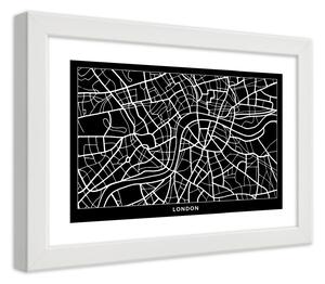 Gario Poszter City plan London A keret színe: Keret nélkül, Méret: 30 x 20 cm