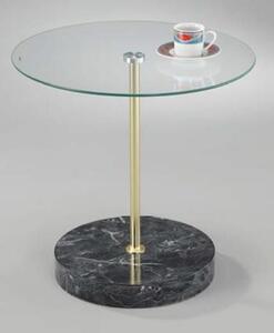 Telefonos, asztal, acél, üveg, 45x45x50