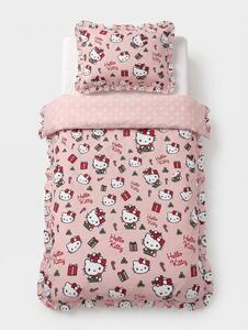 Sinsay - Ünnepi ágyneműszett fodrokkal Hello Kitty - rózsaszín