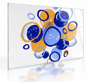 Kép - Világos motívum körökkel (üvegen) (70x50 cm)