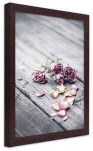 Gario Poszter Szárított rózsák a mólón A keret színe: Természetes, Méret: 20 x 30 cm