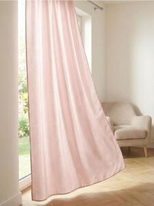 Sinsay - Zsákvászon függöny szalaggal jacquard mintával - pasztellpink