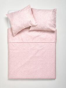 Sinsay - Mikroszálas ágyneműhuzat apró növényi mintával - pasztellpink