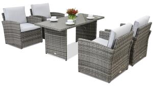 Garden Point Monaco Premium 4 kerti bútorok, szürke